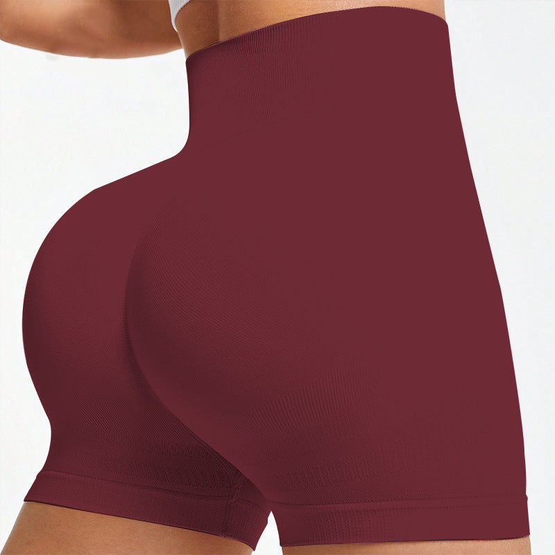 Seamless Knitted Fitness Peach-Shape 3/4-Length Leggings