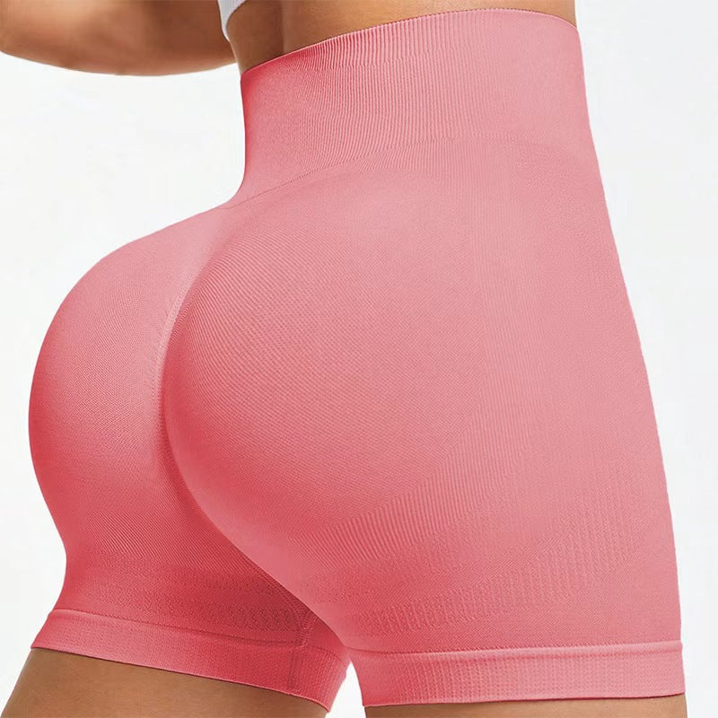 Seamless Knitted Fitness Peach-Shape 3/4-Length Leggings