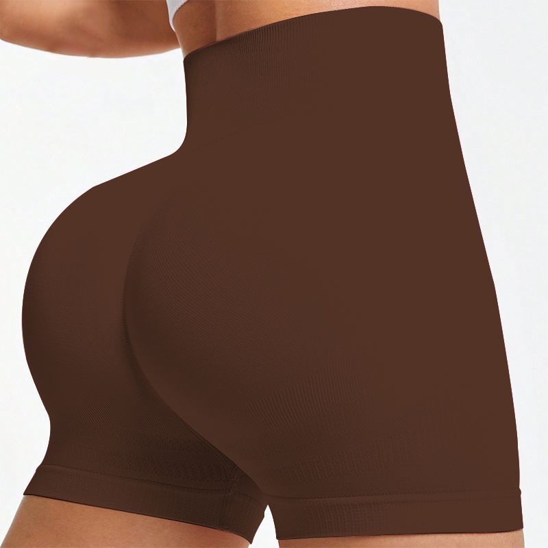 Seamless Knitted Fitness Peach-Shape 3/4-Length Leggings