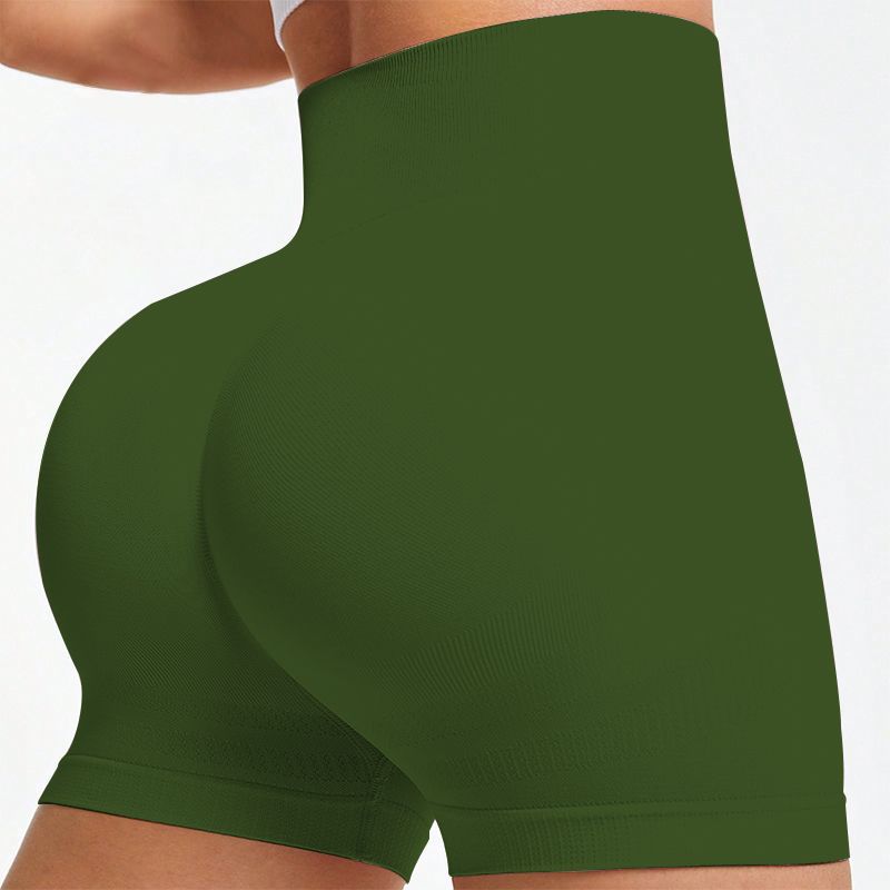 Seamless Knitted Fitness Peach-Shape 3/4-Length Leggings
