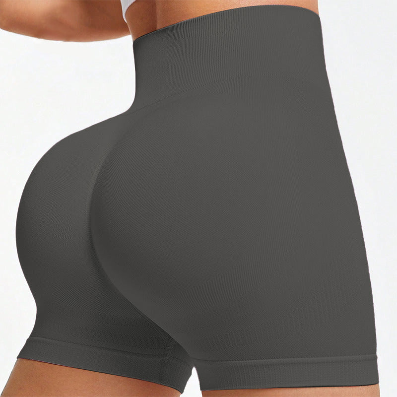 Seamless Knitted Fitness Peach-Shape 3/4-Length Leggings