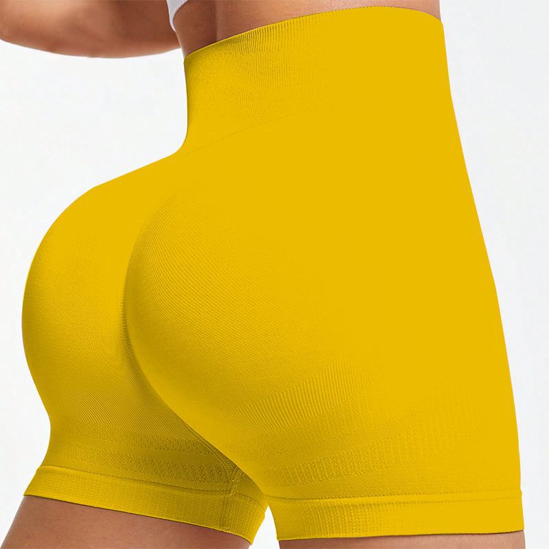 Seamless Knitted Fitness Peach-Shape 3/4-Length Leggings