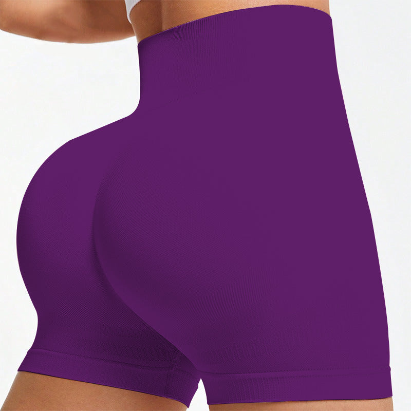 Seamless Knitted Fitness Peach-Shape 3/4-Length Leggings